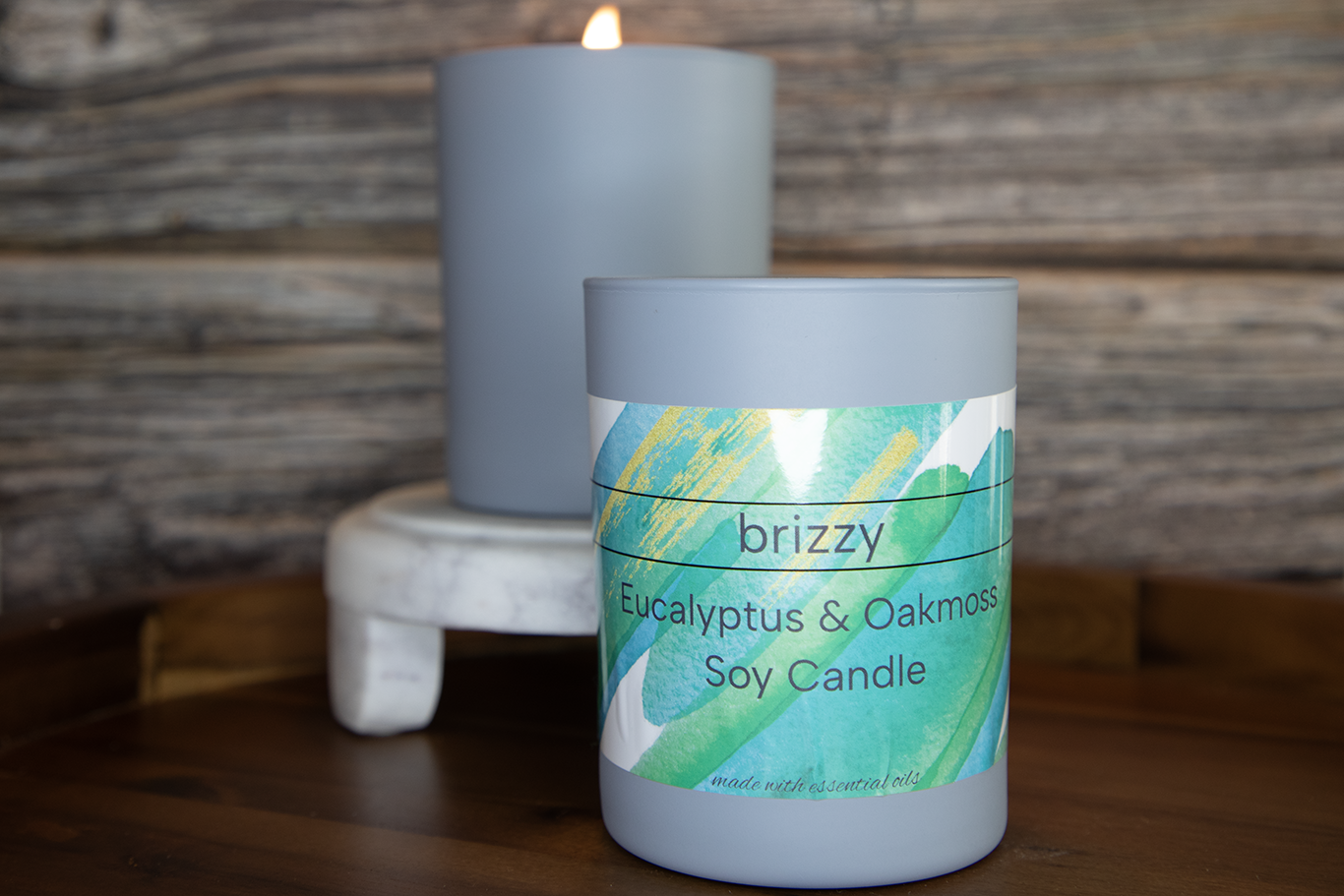 Eucalyptus & Oakmoss Soy Candle - 12 oz