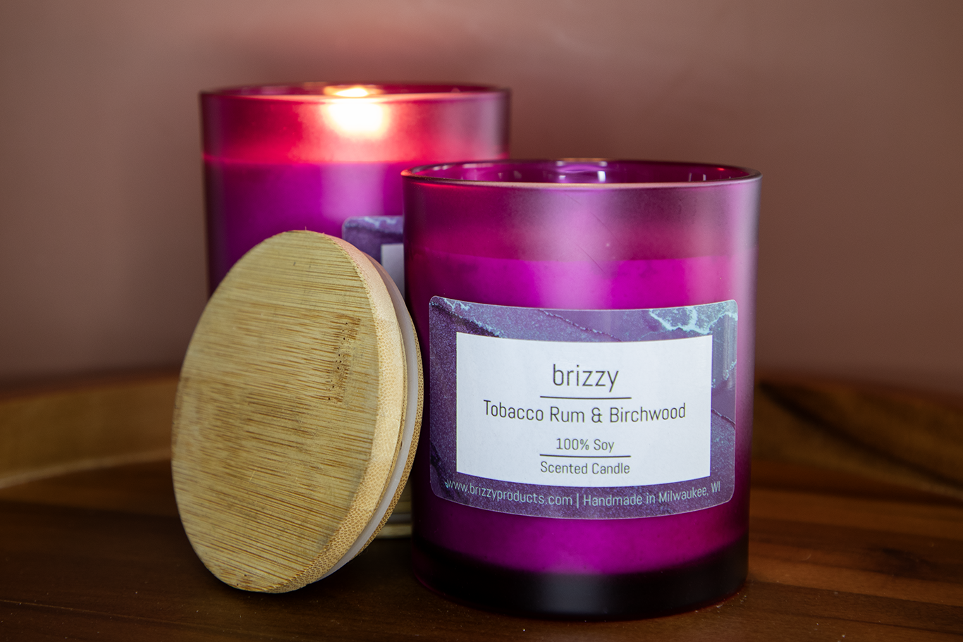 Tobacco Rum & Birchwood Soy Candle - 12 oz